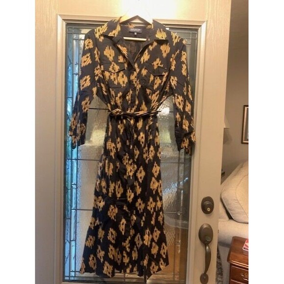Women's Jones New York Plus Size Signature Dress 16W Yellowstone Western Ranch - Picture 1 of 11